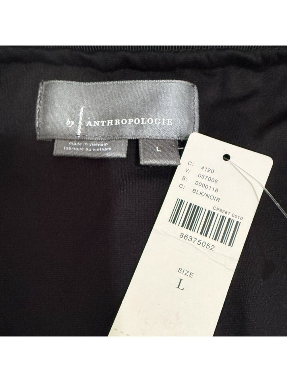 NWT Anthropologie Black See-Through Skirt Built-In Panties Sequin Netting Size L - Picture 4 of 15